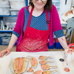 Anna-Mercedes Wear in her studio 2016